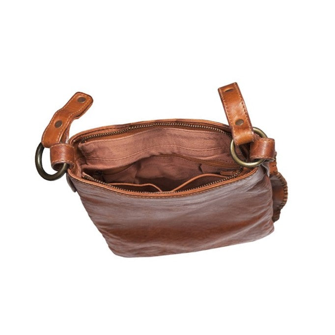 Scully Whip Stitch Cognac Crossbody B185