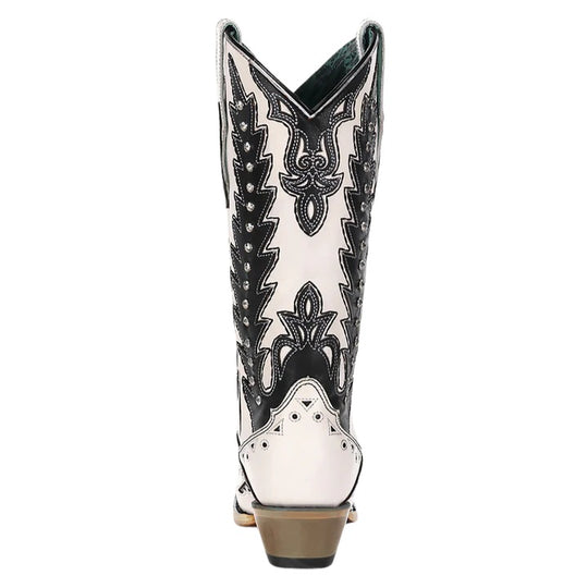 Corral White & Black Stud Women's Boot C4160