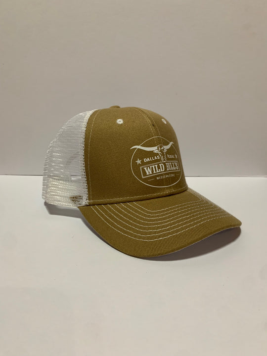 WB Tan White Patch Trucker Hat