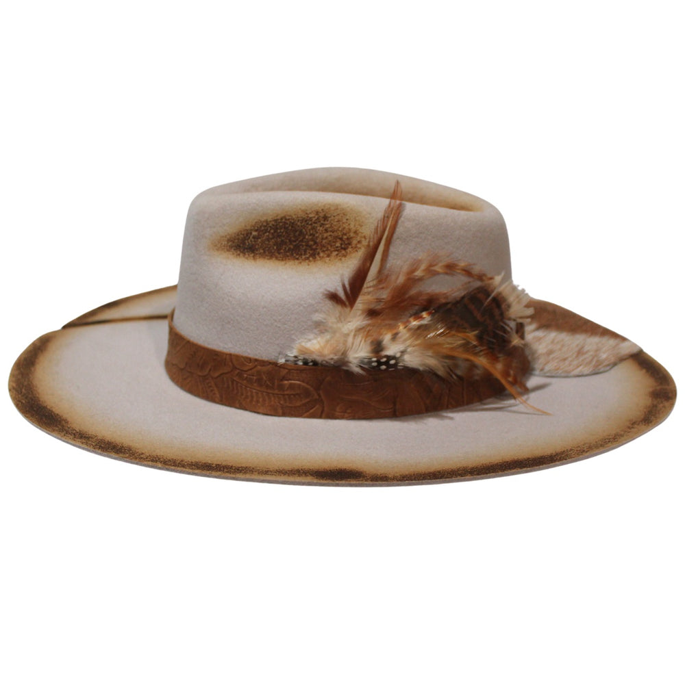 Caimey Fur and Feathers Wool Flat Brim