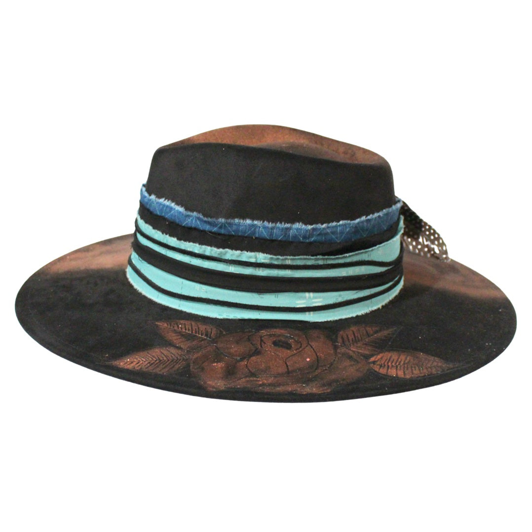 Betsy Simmons Midnight Bronze Wool Flat Brim
