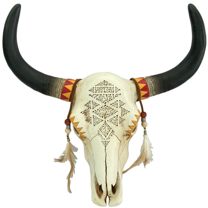 DeLeon Skull Tribal Feathers 15452