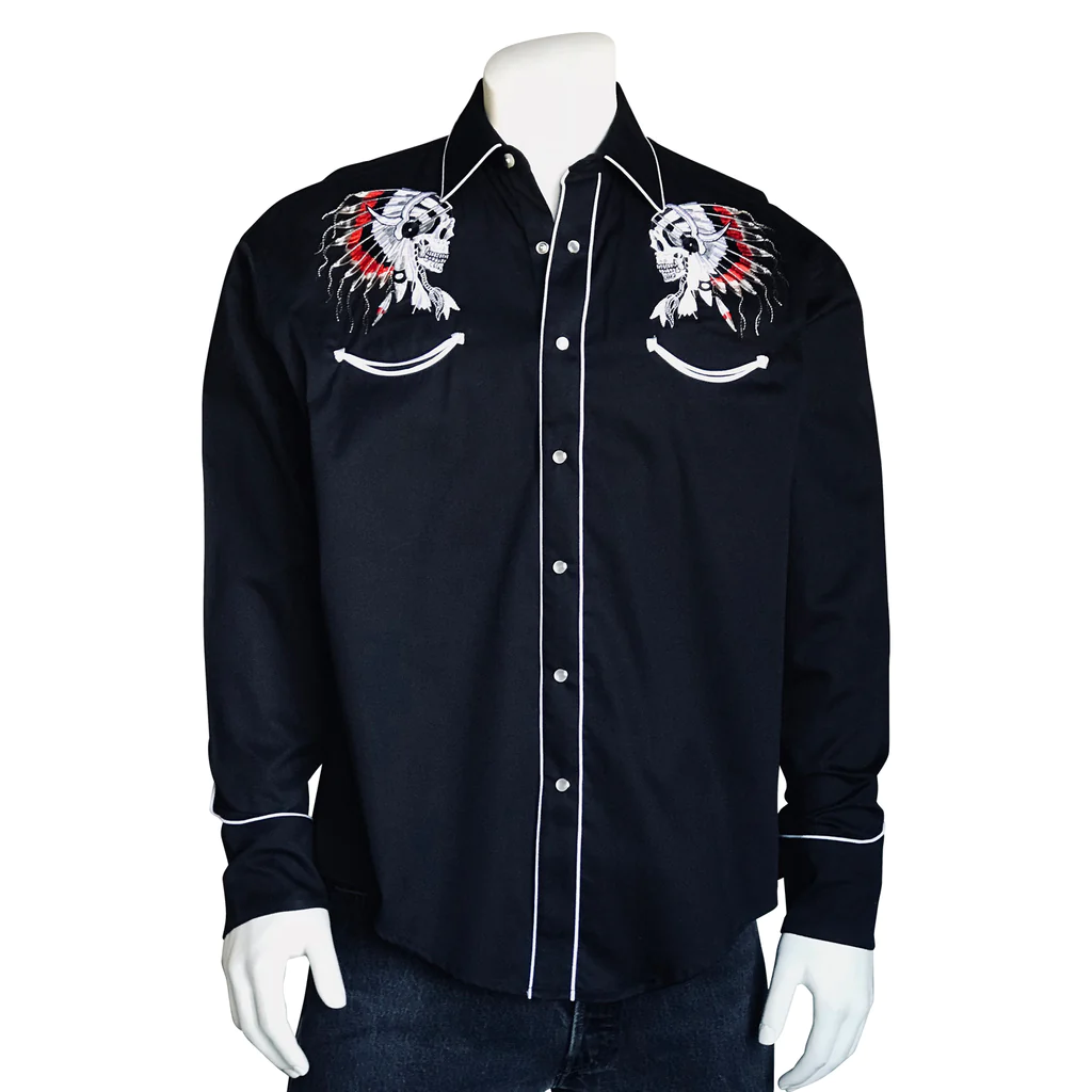Rockmount Vintage Chief Skull Button Up 6738