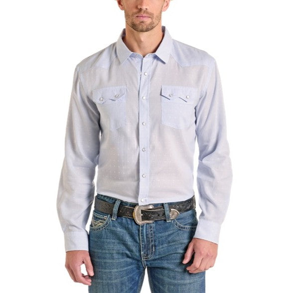 Panhandle Slim Powder Blue Men's Western Snap PMN2S06566