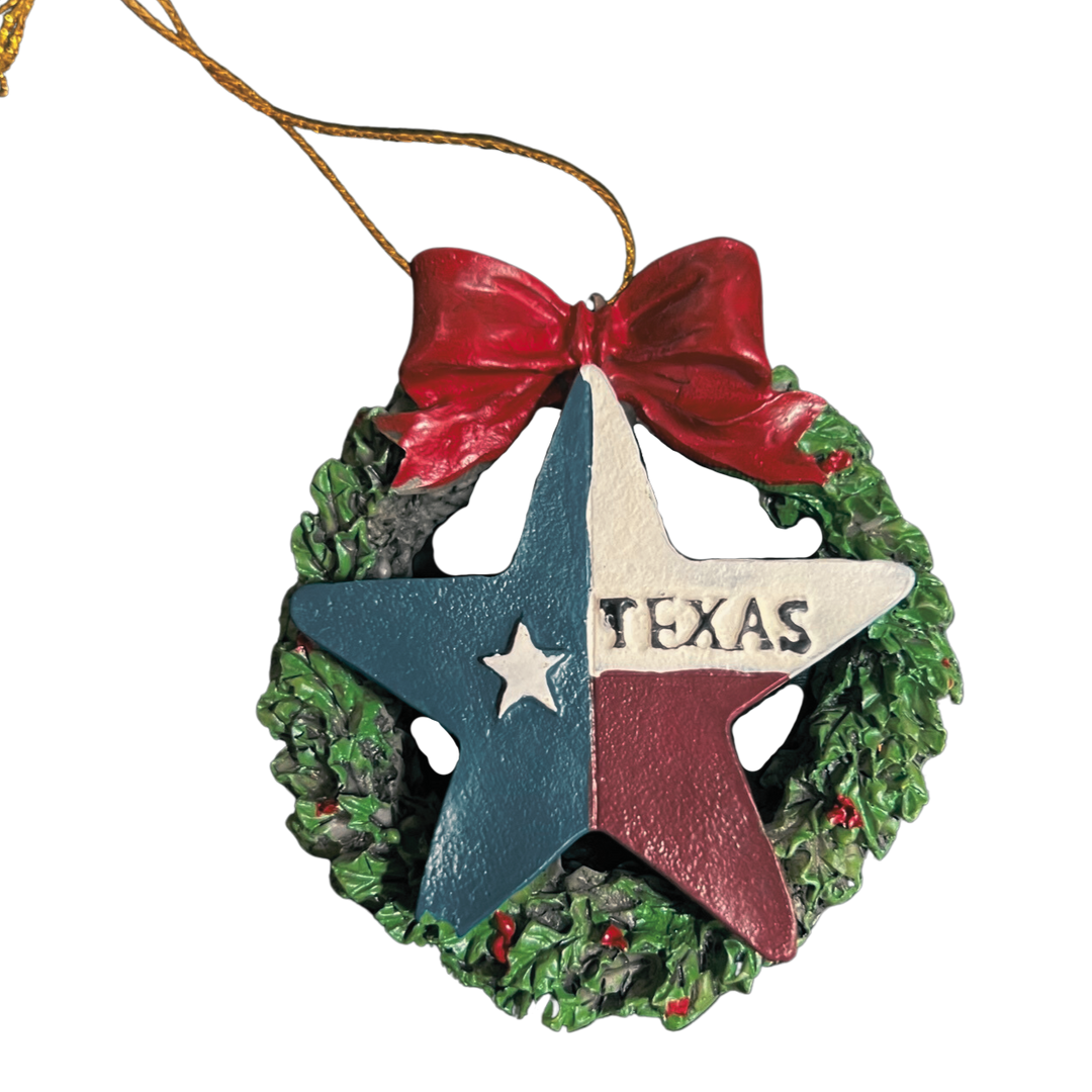 Texas Star Wreath Ornament TX80483
