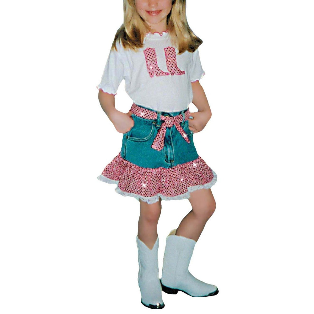 Kiddie Korral Pink Sequin Denim