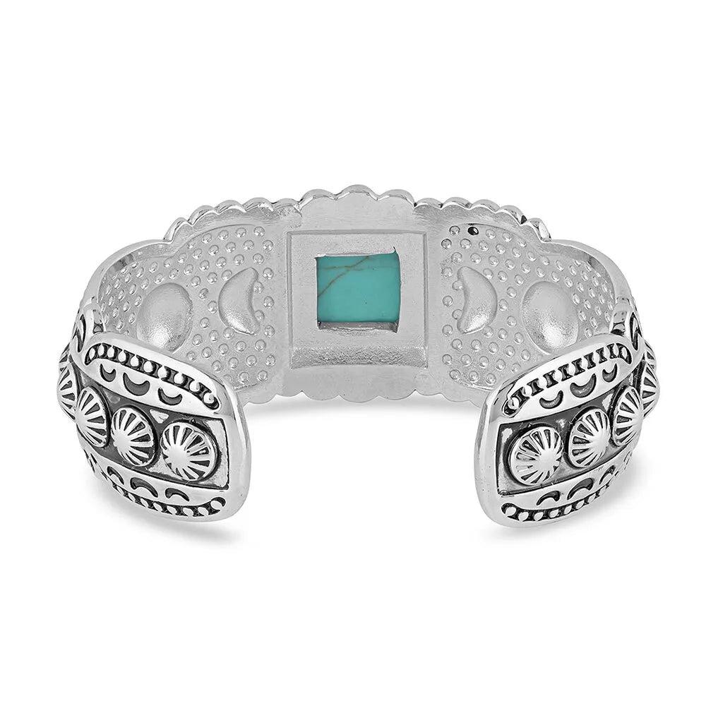 Montana Silversmiths Flourished Turquoise Cuff Bracelet BC4813