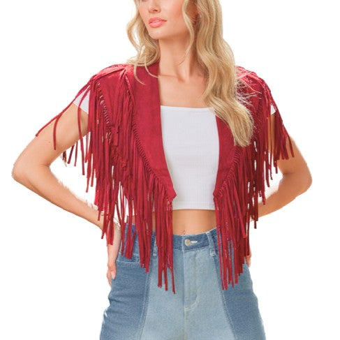 Saints & Hearts Western Fringe Women’s Vest SIJ5247A