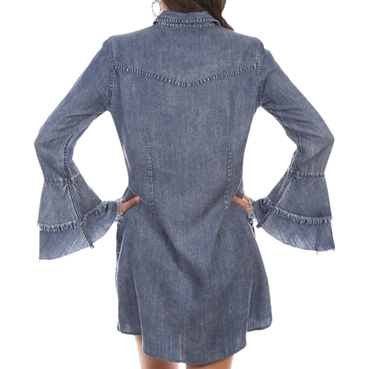 Scully Bell Sleeve Denim Women's Dress HC619