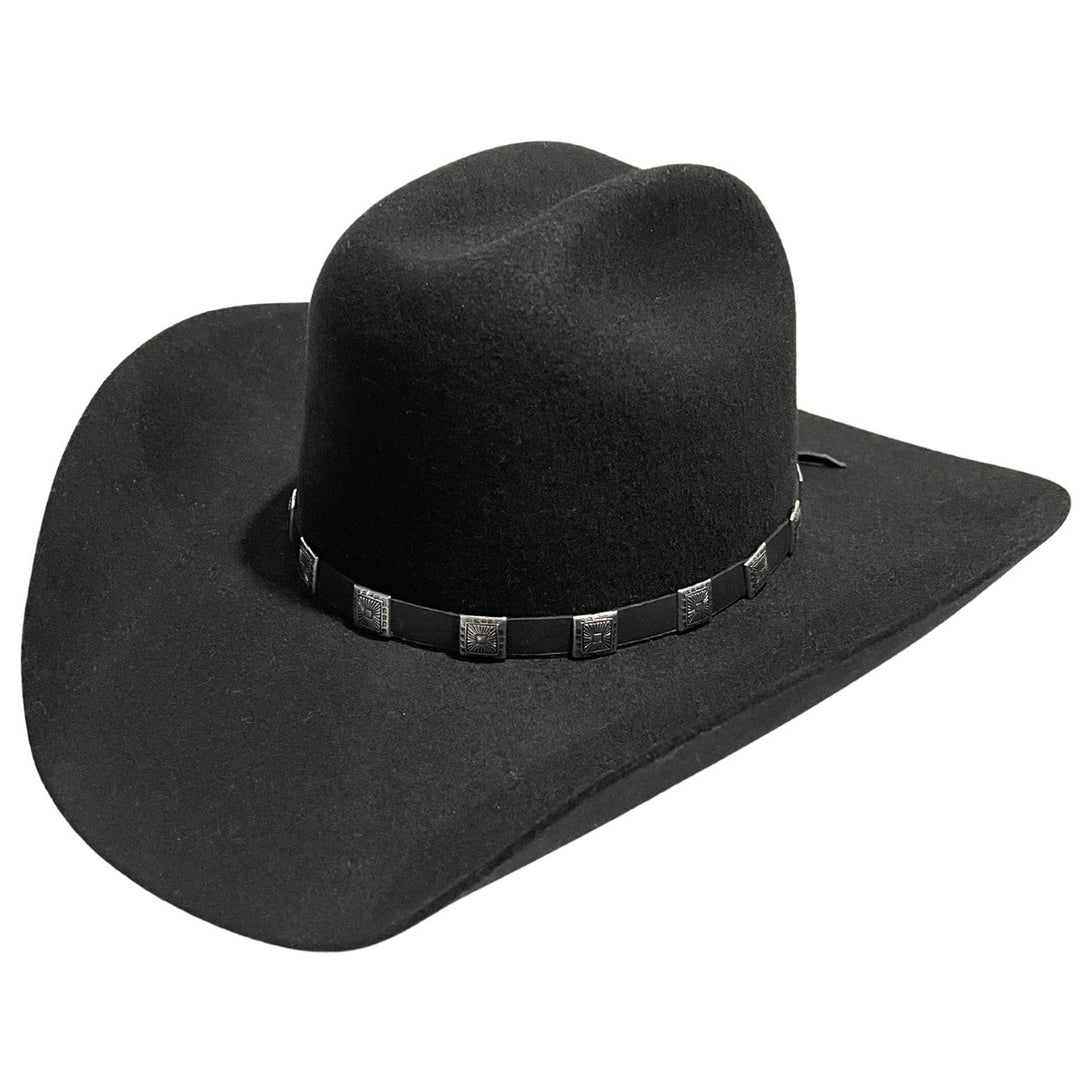 Austin Accent Concho Black Hatband LC-112