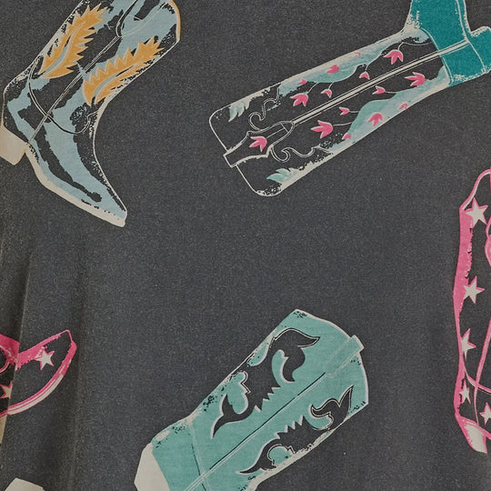 Rock & Roll Boot Print Women’s Top BW21T08120