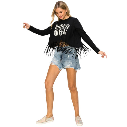Vocal Rodeo Queen Fringe Women's Top 19492L