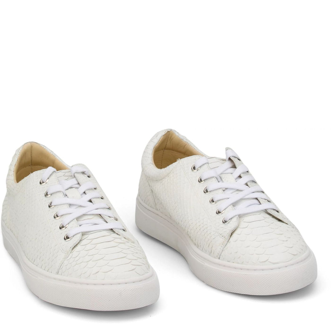 Tony Lama Men's Mason Python Ivory Sneakers BL897