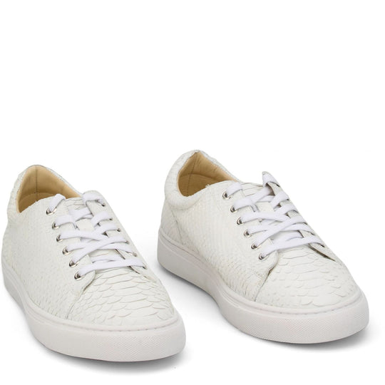 Tony Lama Men's Mason Python Ivory Sneakers BL897