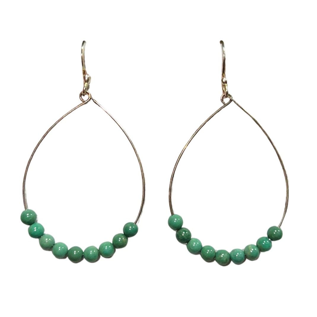 Paige Wallace Turquoise Bead Hoops #10