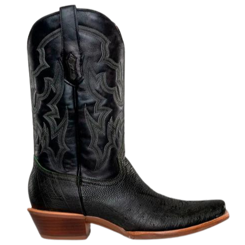 Corral Black Smooth Ostrich Boot A4400