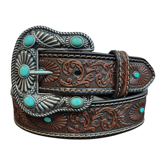 Nocona Turquoise Starburts Belt N3412002