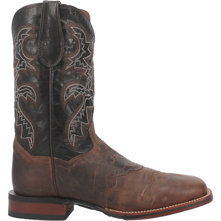 Dan Post Men's Franklin Western Boot - Sand Mad Cat Leather, 11-Inch Shaft, Broad Square Toe