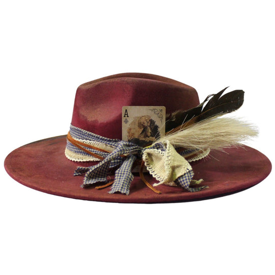 Betsy Simmons Desert Rose Wool Flat Brim