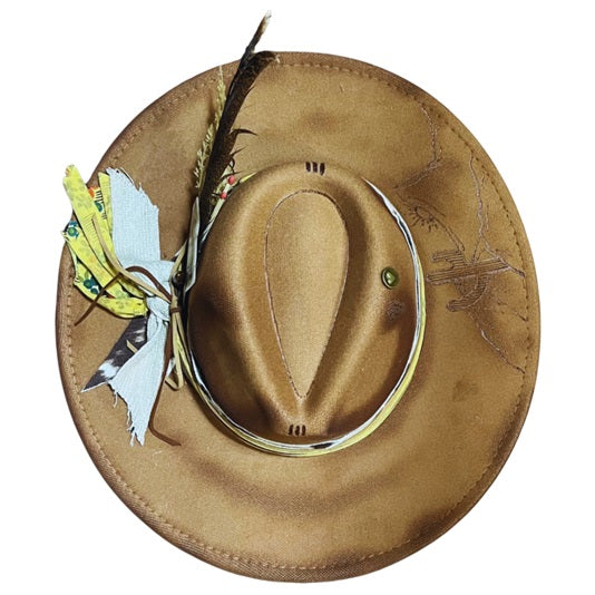 Betsy Simmons "Desert Horizon" Wool Flat Brim