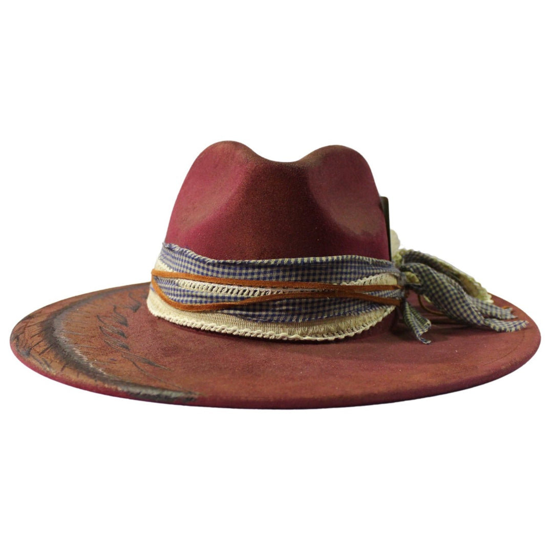 Betsy Simmons Desert Rose Wool Flat Brim