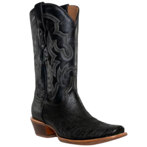 Corral Black Smooth Ostrich Boot A4400