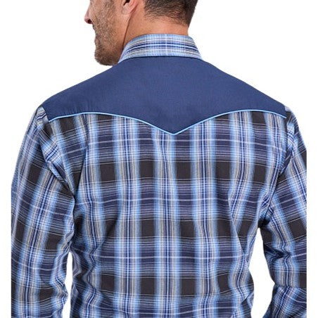Roper Carolina Blue Men's Western Snap 01-001-0024-4063