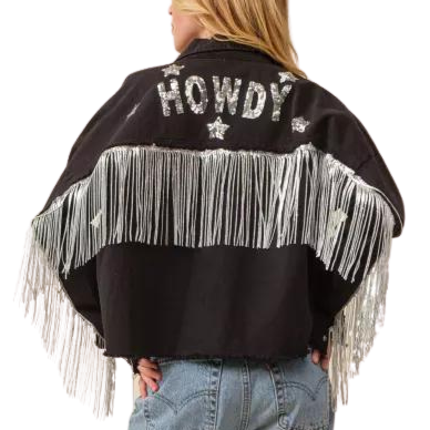Mainstrip Sequin Fringe Howdy Women's Jacket CJ61157