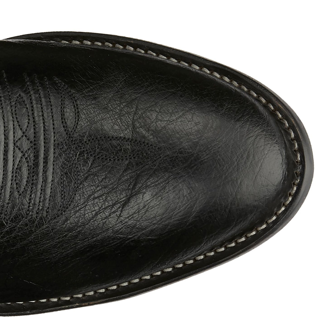 Tony Lama Men's Bonham 13" Black Smooth Ostrich Boot CT871