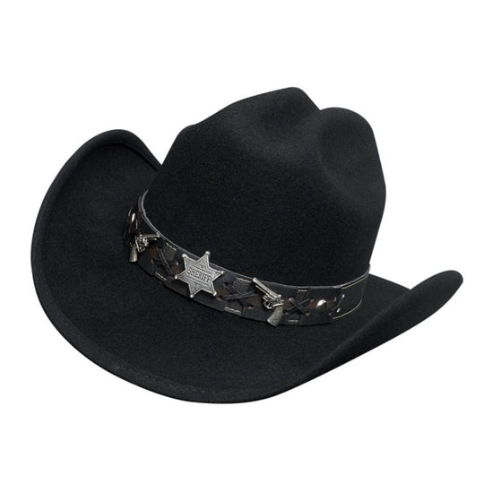Bullhide Born to be Brave Black Wool Kid's Hat 0791BL