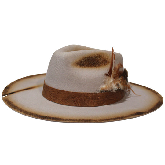Caimey Fur and Feathers Wool Flat Brim
