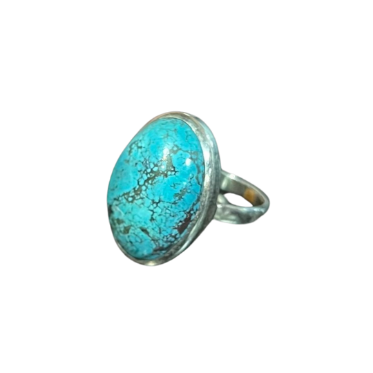 Paige Wallace Turquoise Oval Ring 74