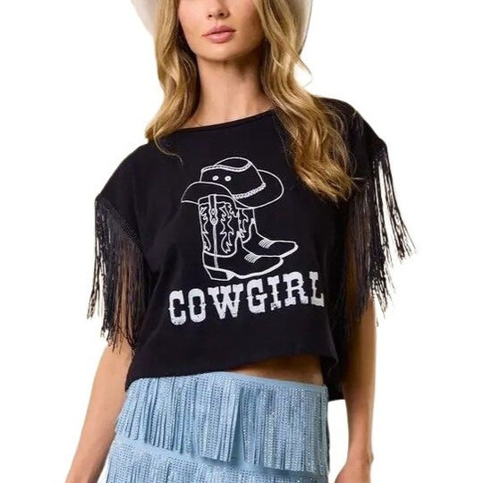 Saints & Hearts Fringed Cowgirl Women's Top ST3844B