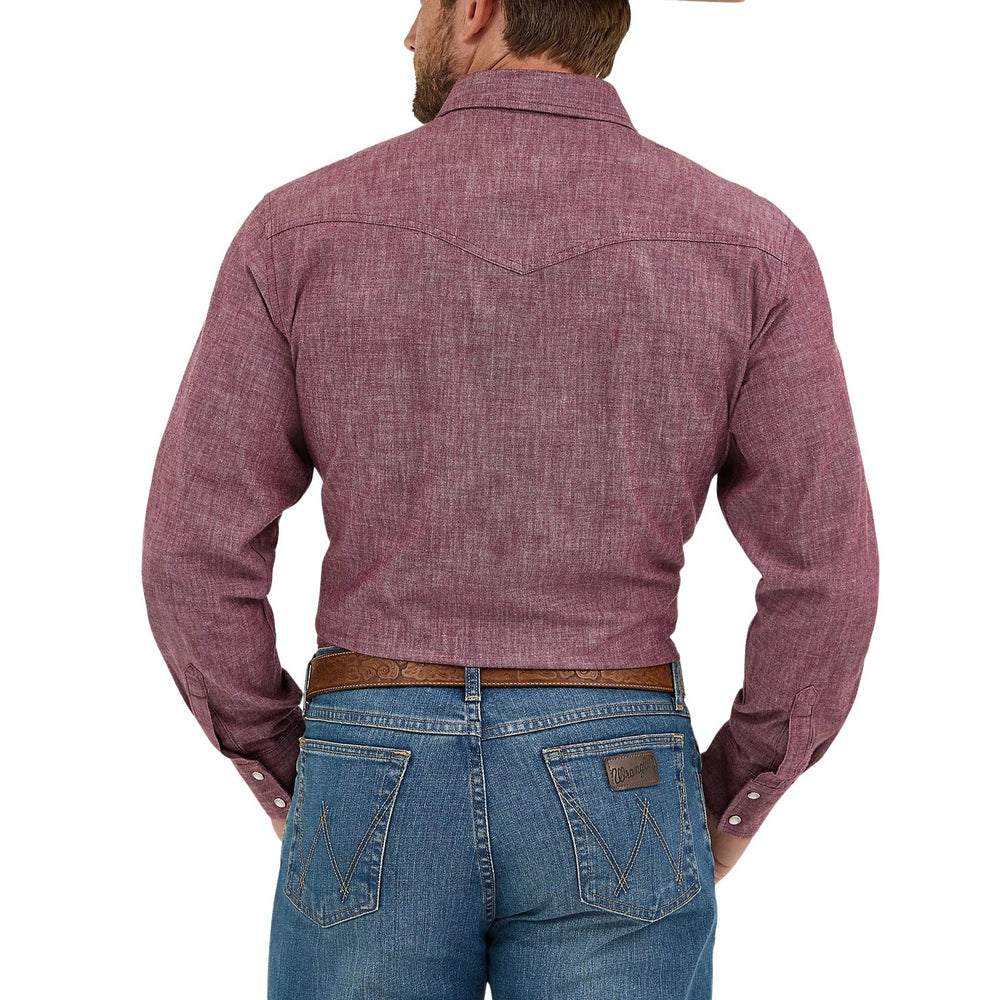 Wrangler Cody Johnson Burgundy Men's Western Snap 112369520