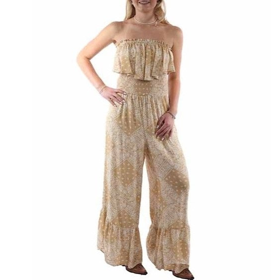 Scully Strapless Toffee Women's Jumpsuit HC744-TOF