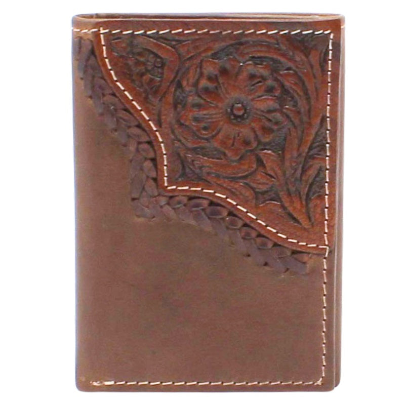 Nocona Floral Tooled Edge Trifold Wallet N500037002