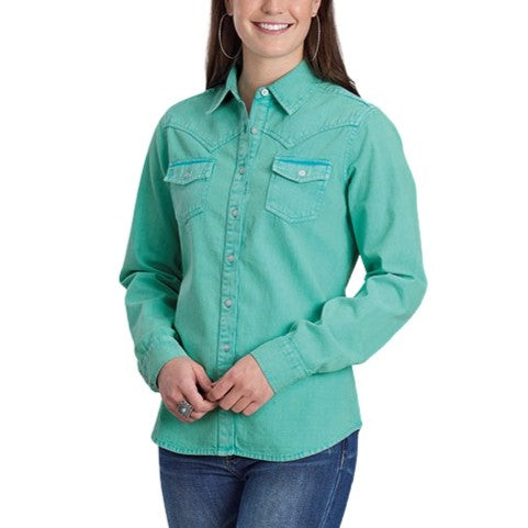 Roper Turquoise Denim Women's Button Up 03-050-0592-2102