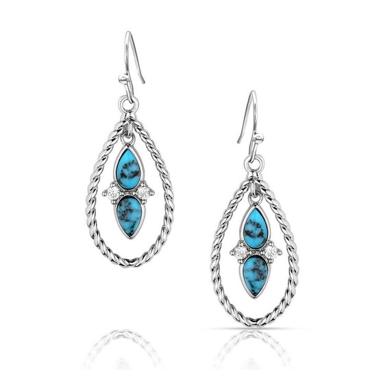 Montana Silversmiths Moonlit Ocean Turquoise Earrings ER5956