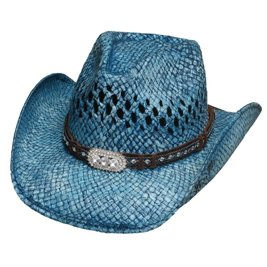 Bullhide Wild and Blue Straw Cowboy Hat 2841