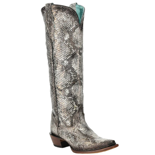 Corral Tall Python Floral Stamp Women’s Boot A5020