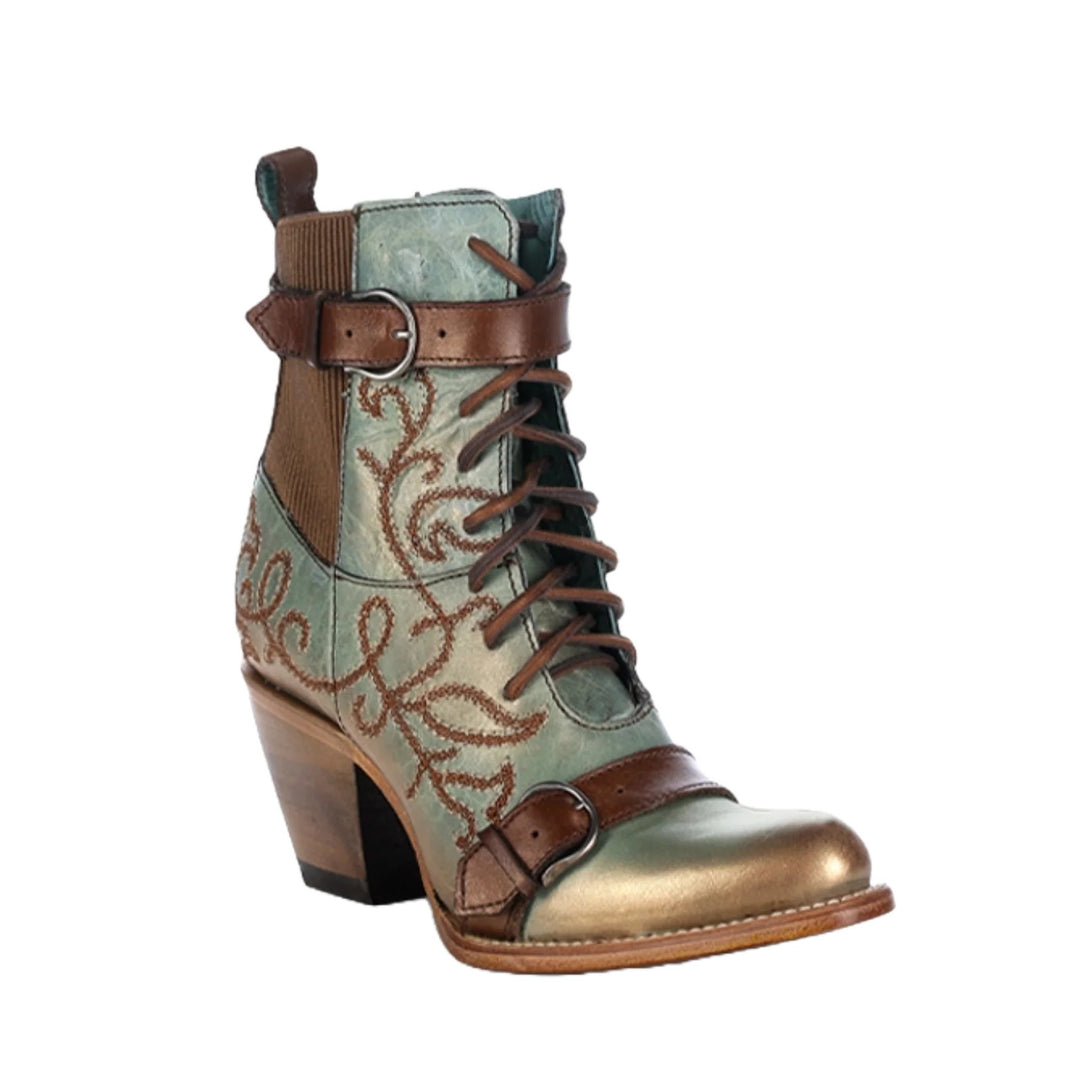 Corral Women's Blue/Golden Harness Ankle Boot C4182