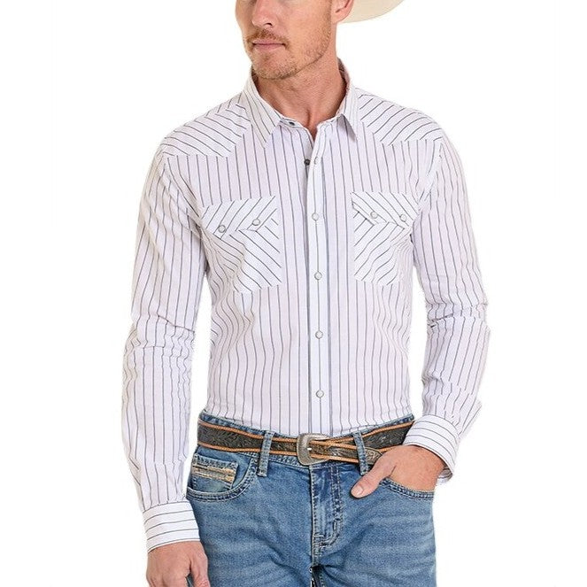 Rock & Roll Pin Stripe Men's Western Snap PMN2S08141