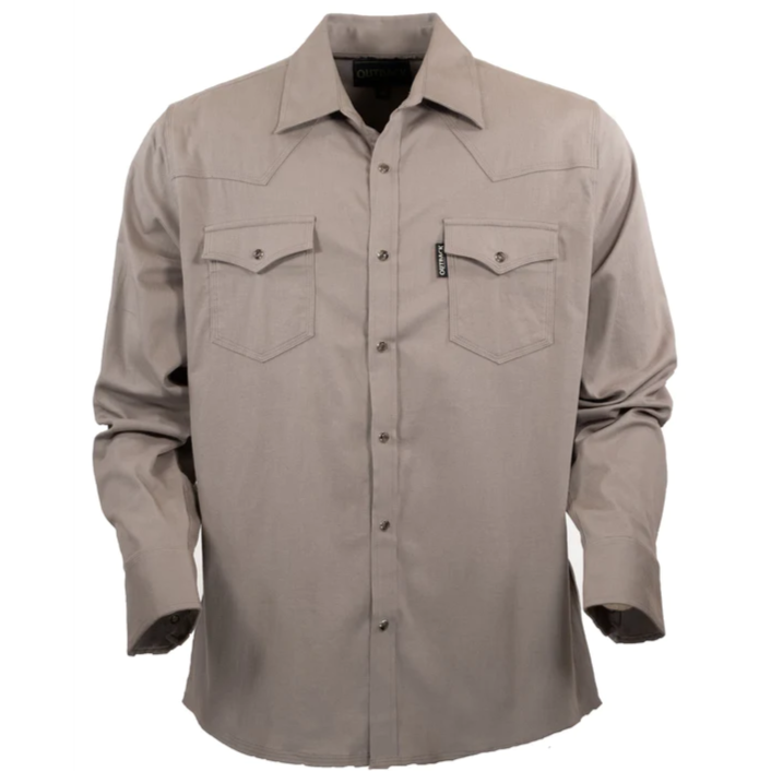 Outback Everett Grey Men's Button Up 42731
