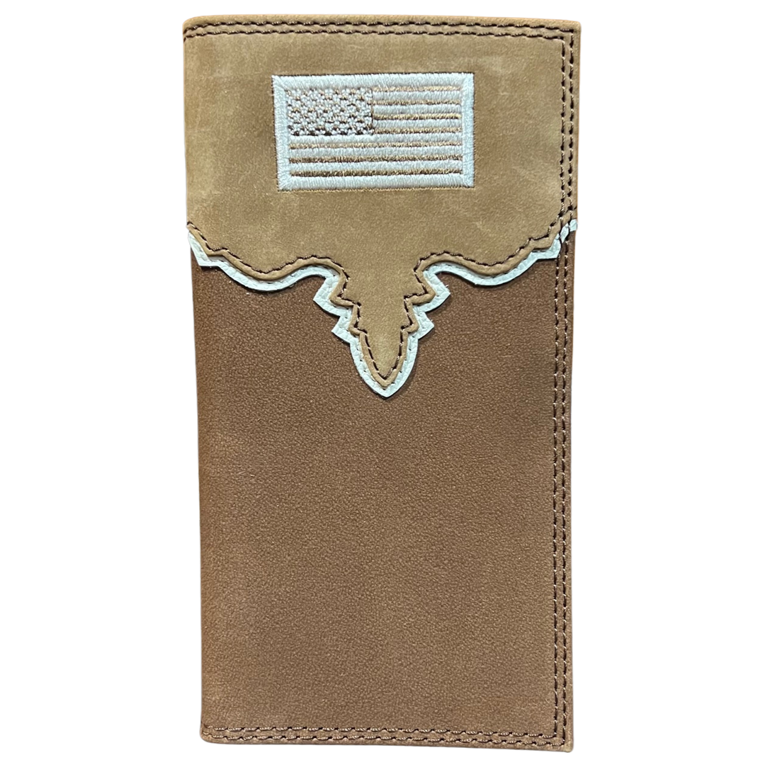 Justin American Flag Suede Rodeo Wallet 2030767W2