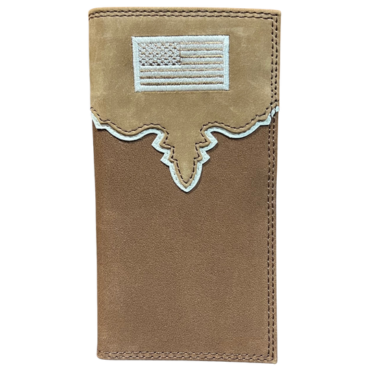 Justin American Flag Suede Rodeo Wallet 2030767W2