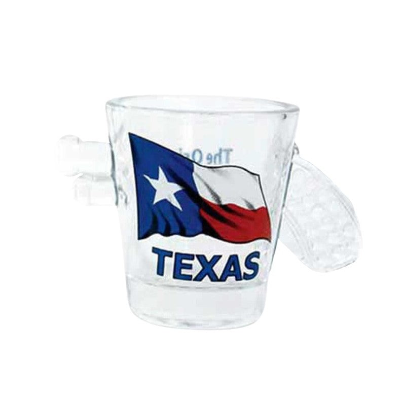 JT TX Flag Pistol Shot Glass J1885