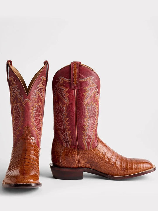 Lucchese Men's Wyatt Ultra Belly Caiman Boots M4496.WF