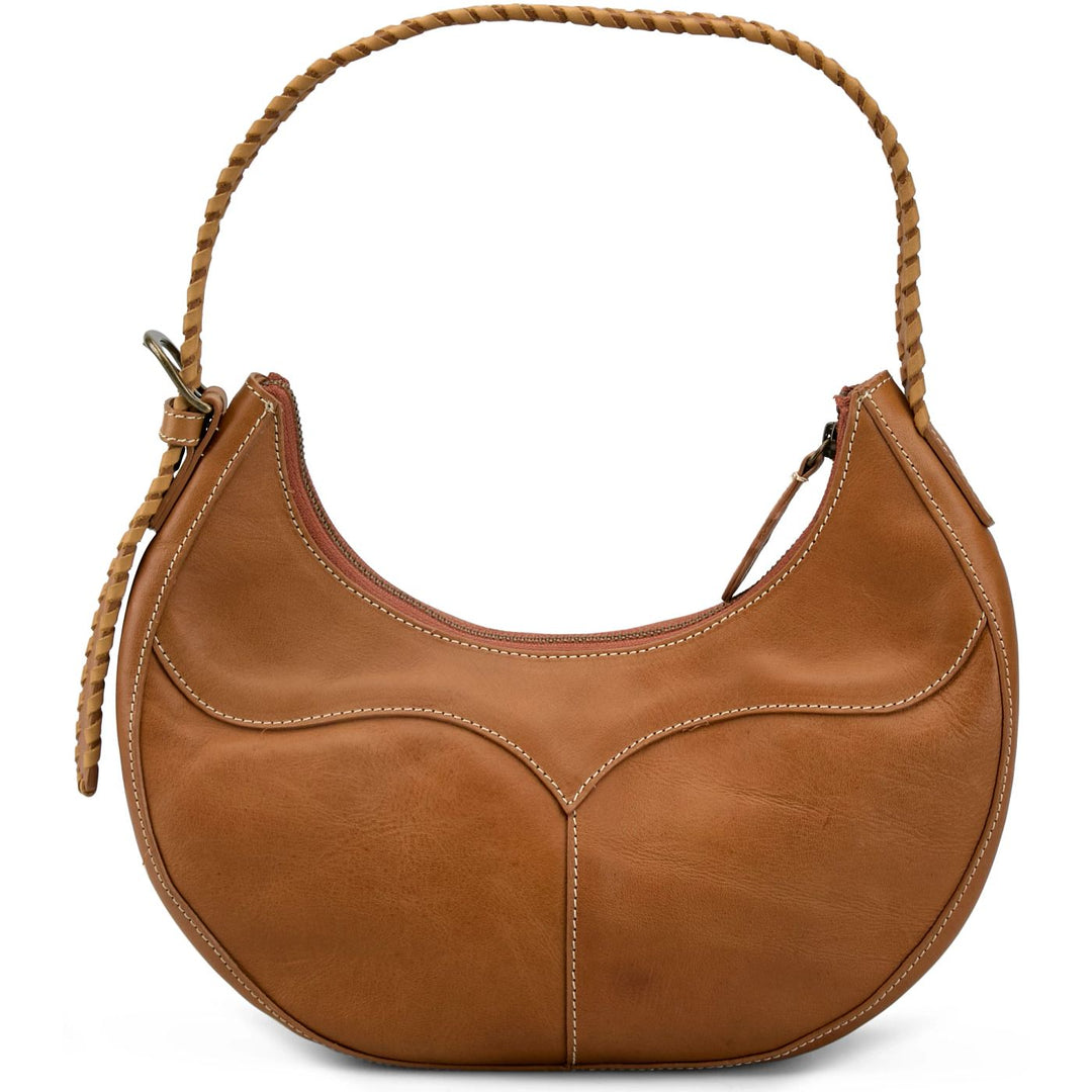 Tony Lama Half Moon Leather Purse in Honey TL1911HMH