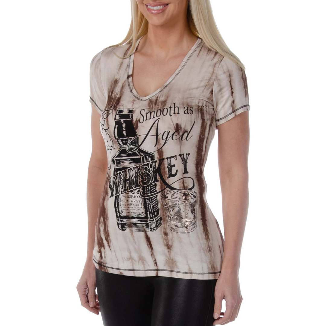 Liberty Wear Smooth as Aged Whiskey Women's Tee 7020