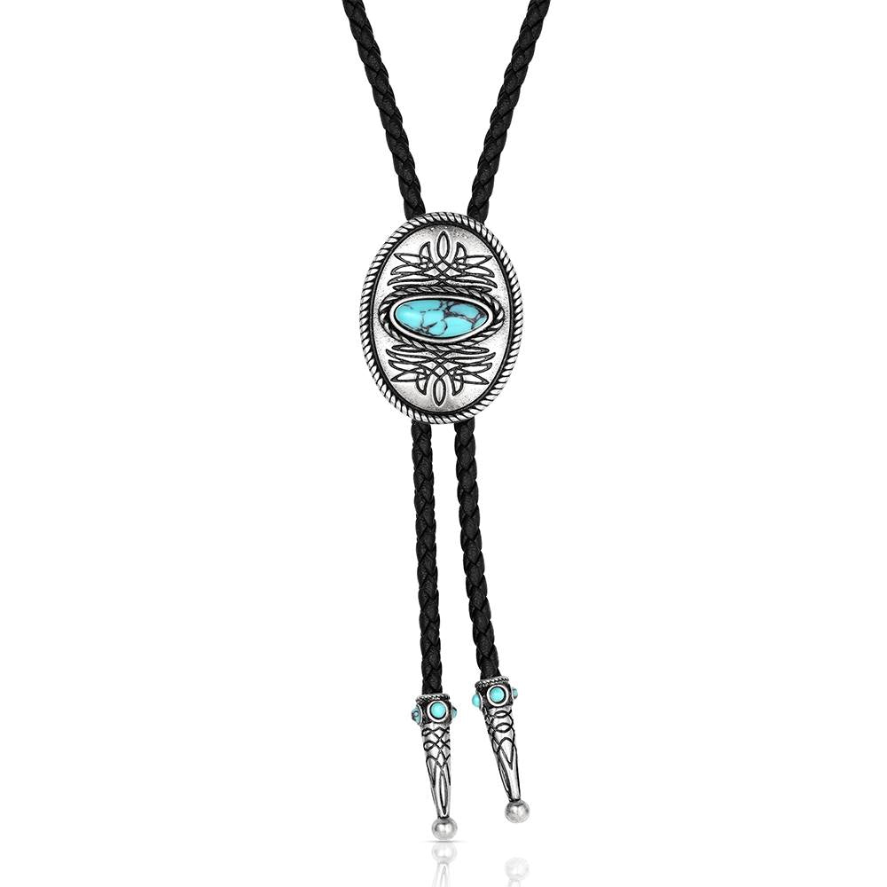 Boot Stitch Turquoise Bolo Tie BT6604